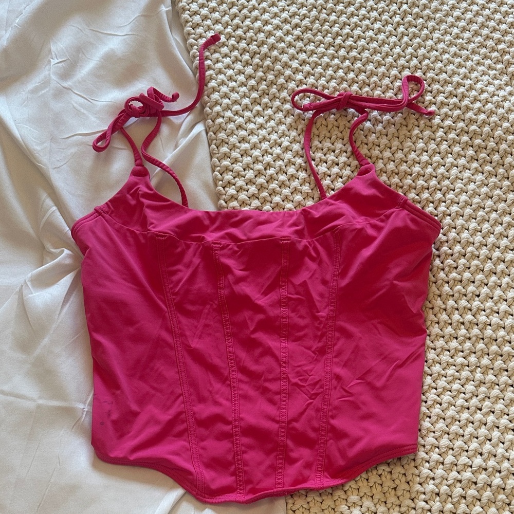 Gilly Hicks Pink Corset Camisole Top